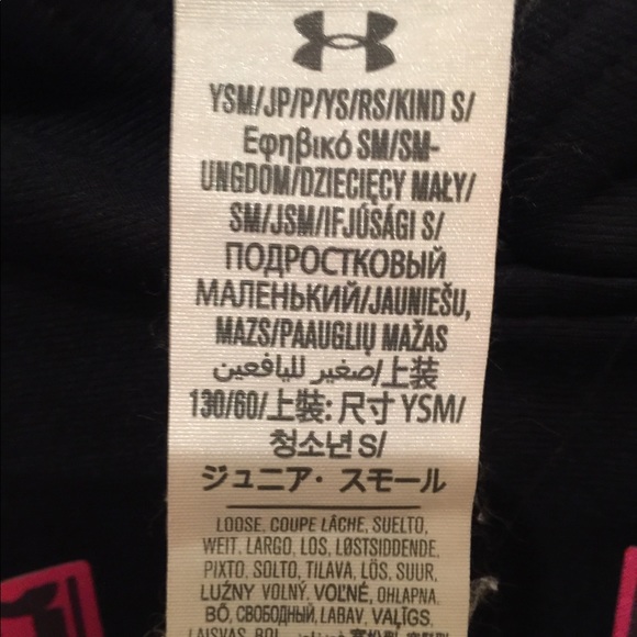 Girls YS Storm Under Armour Hoodie Sweatshirt - Picture 8 of 8